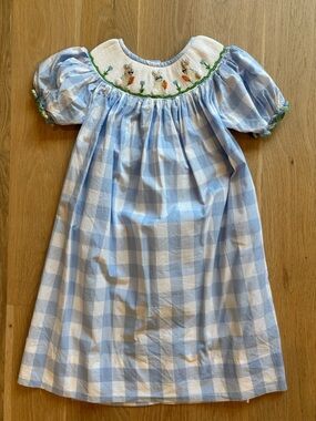 Smockingbird Easter Bunny Dress (size 5)